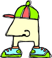 man in hat and shoes